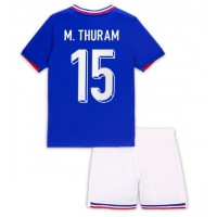 Fotbalové Dres Francie Marcus Thuram #15 Dětské Domácí ME 2024 Krátký Rukáv (+ trenýrky)